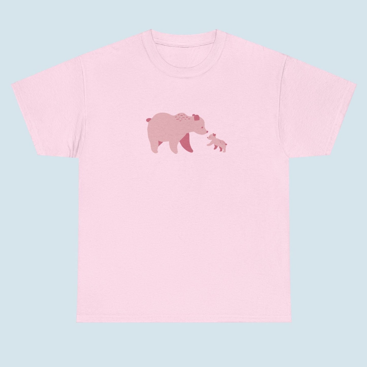 Bear Fam Pink – Unisex Heavy Cotton Tee