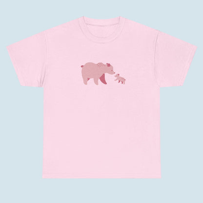 Bear Fam Pink – Unisex Heavy Cotton Tee