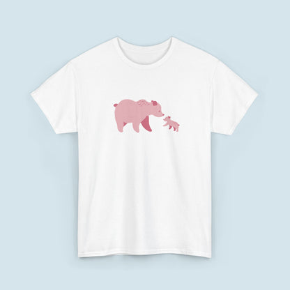 Bear Fam Pink – Unisex Heavy Cotton Tee