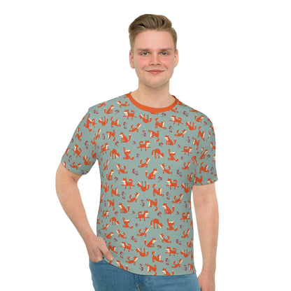 Playful Fox Lichen Green – Men's Loose T-shirt