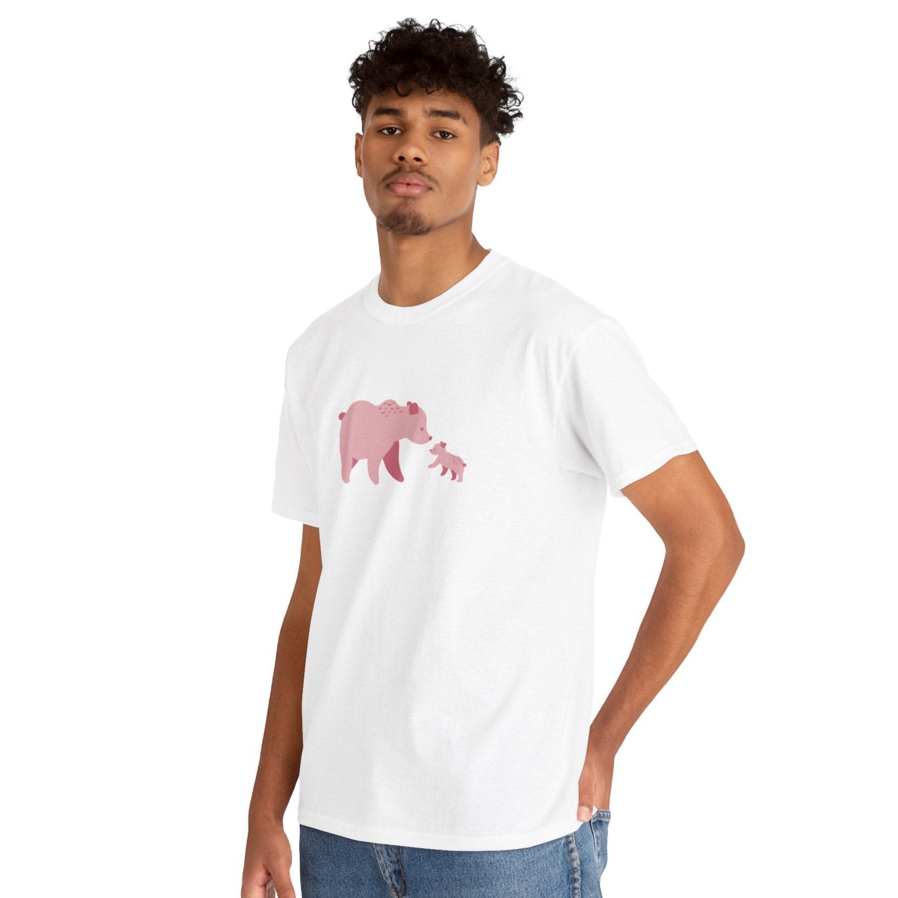 Bear Fam Pink – Unisex Heavy Cotton Tee