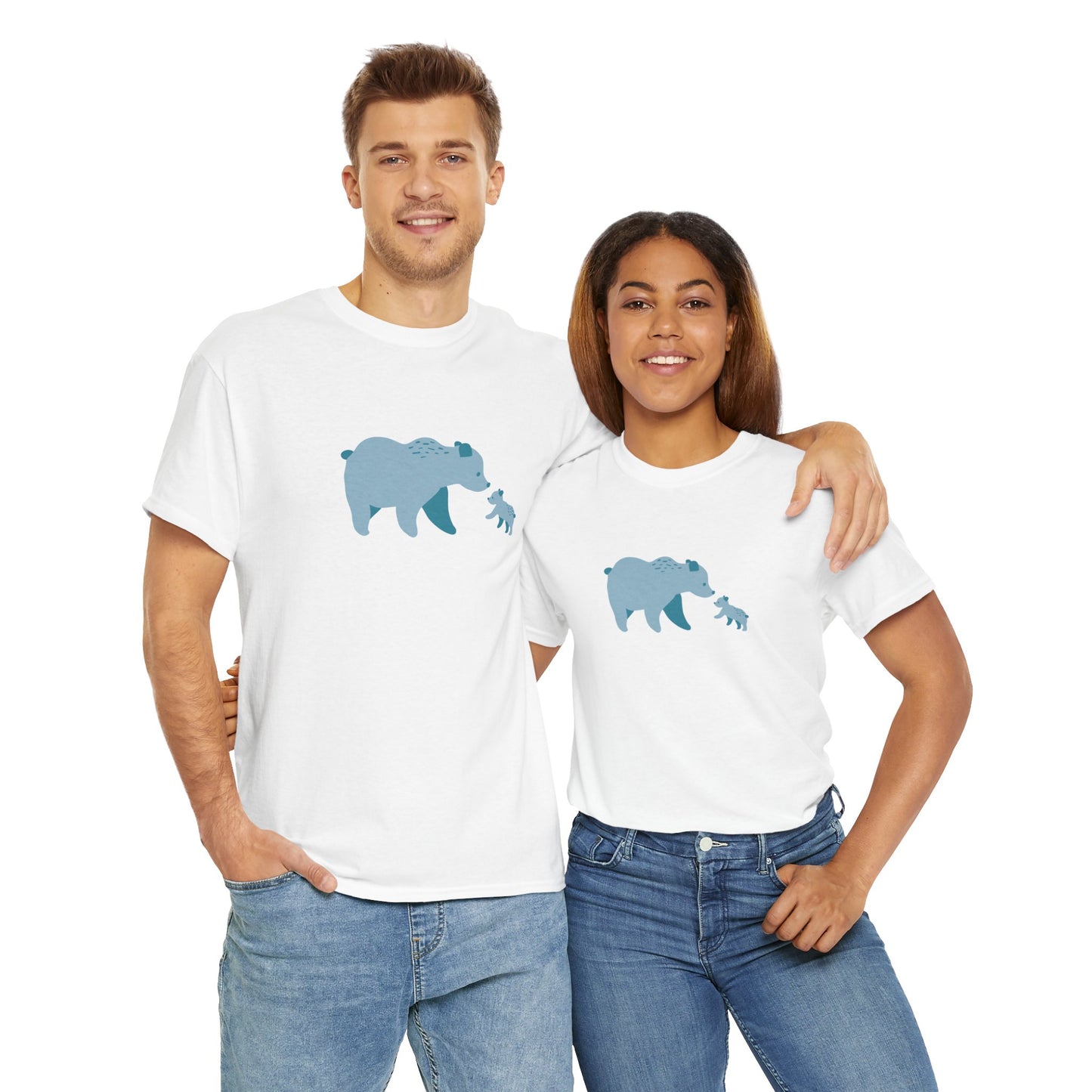 Bear Fam Blue – Unisex Heavy Cotton Tee