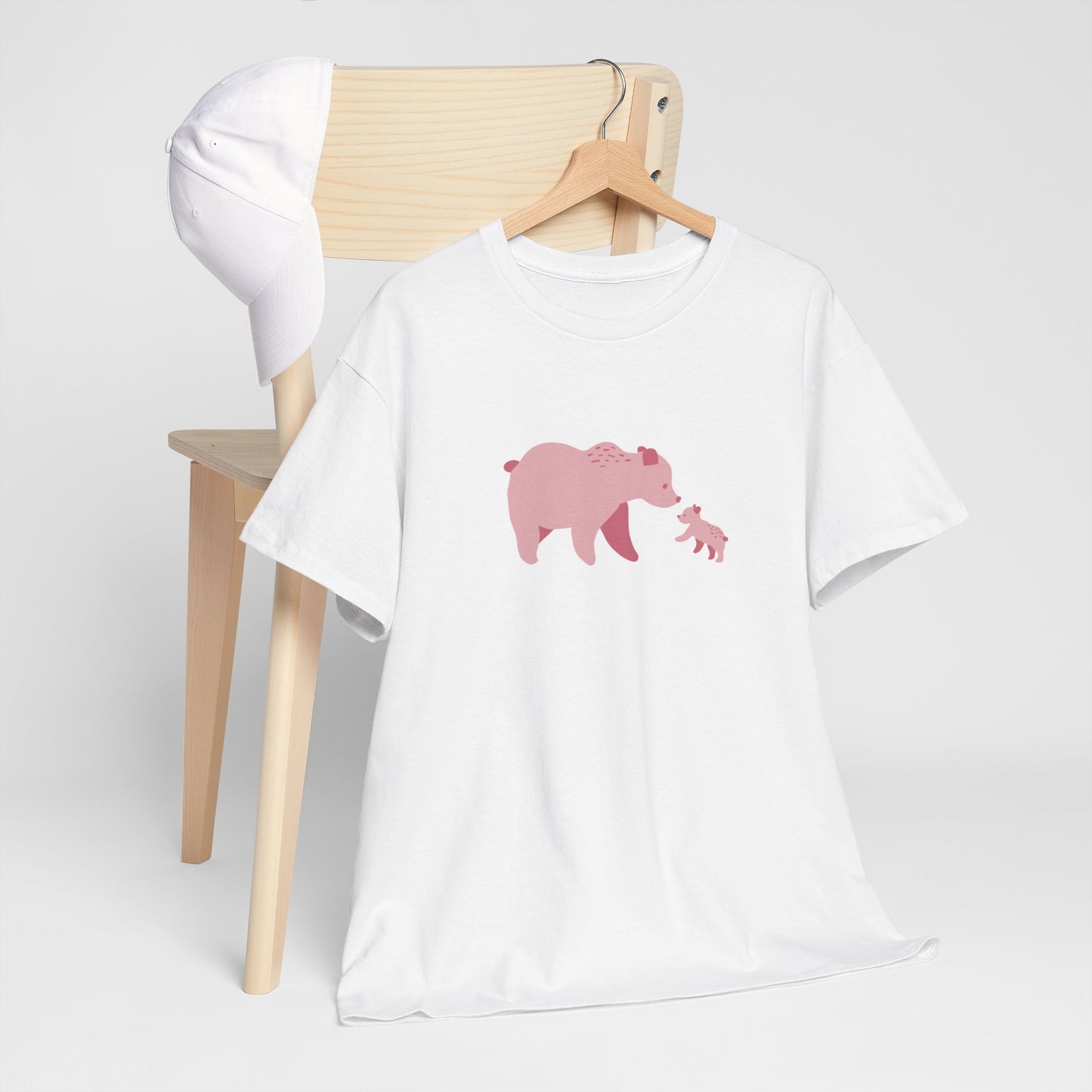 Bear Fam Pink – Unisex Heavy Cotton Tee