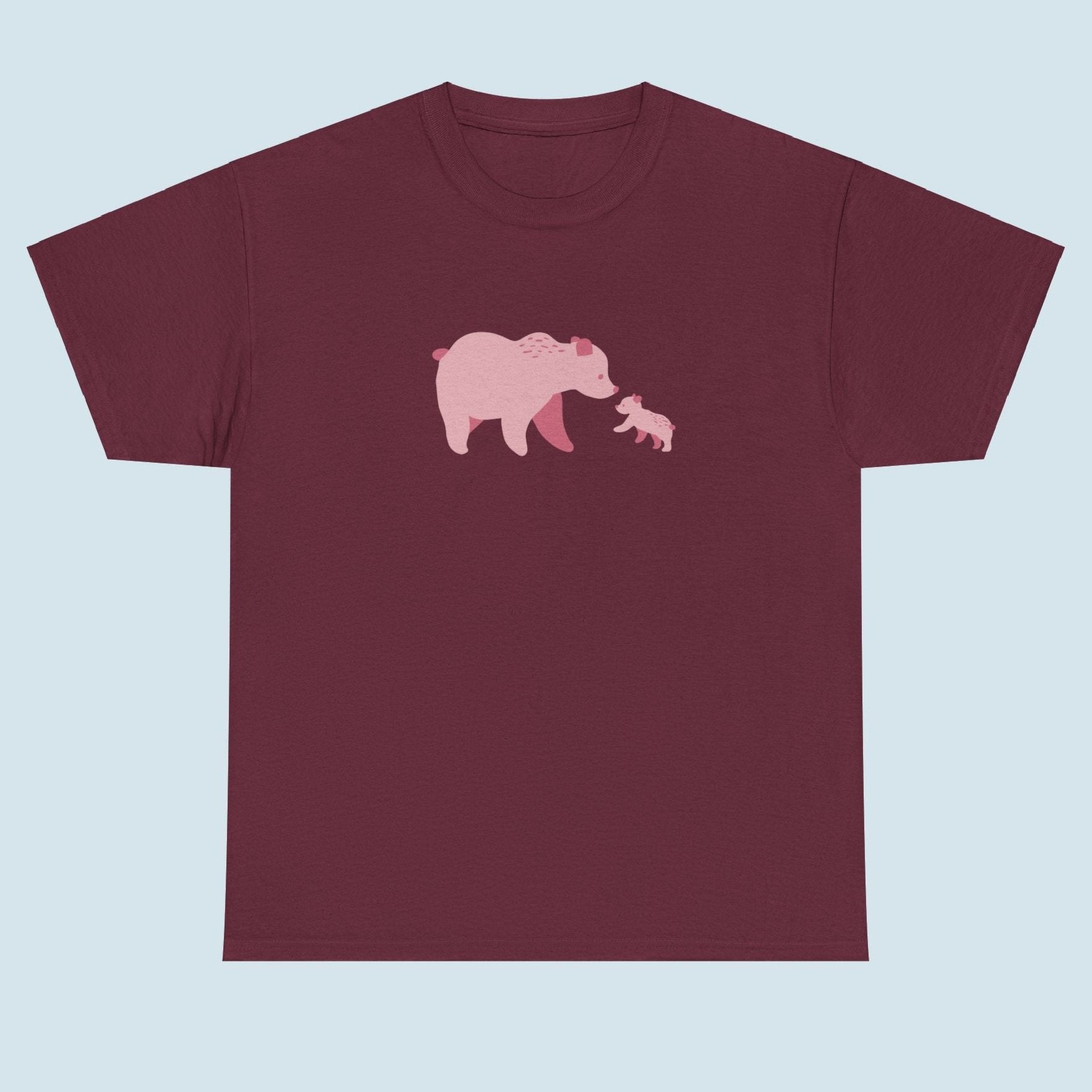 Bear Fam Pink – Unisex Heavy Cotton Tee