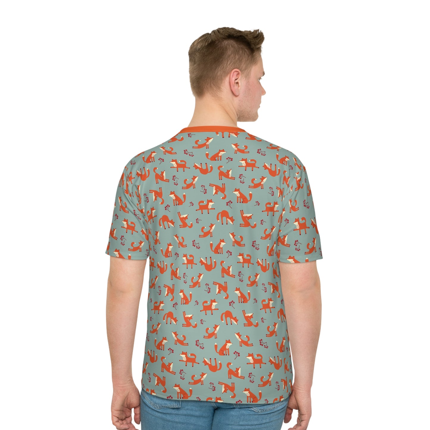 Playful Fox Lichen Green – Men's Loose T-shirt