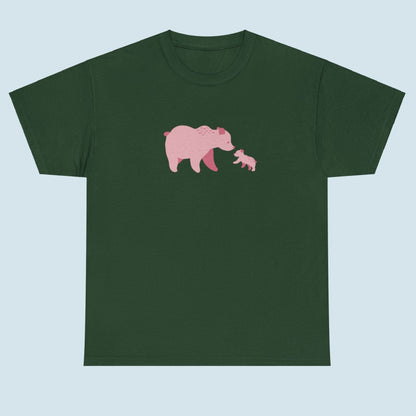 Bear Fam Pink – Unisex Heavy Cotton Tee