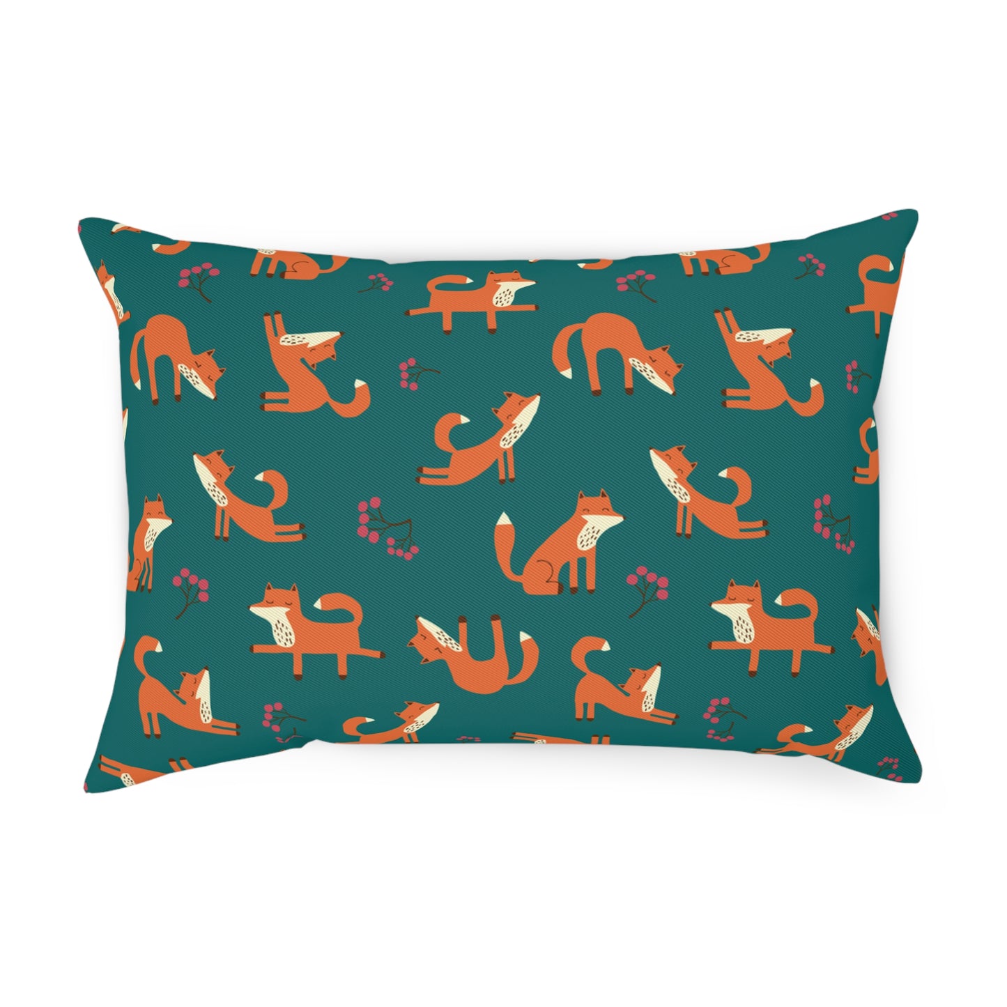 Playful Fox Forest Green – Cushion